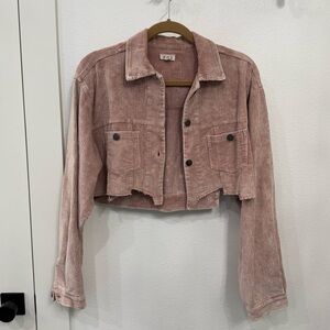 POL Corduroy Cropped Jacket